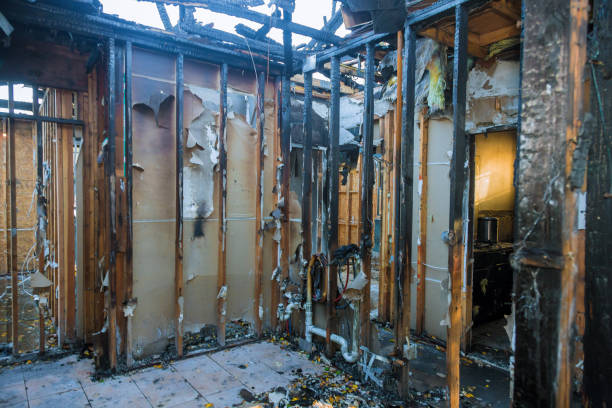 Professional Emergency Fire Cleanup technician working in Dortches, NC